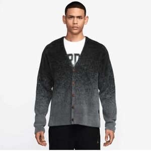 Jordan Men's Black and Gray Cardigan